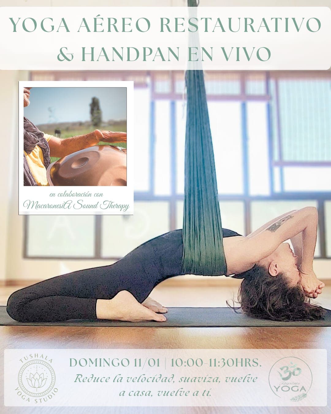Yoga Aéreo Restaurativo & Handpan en vivo